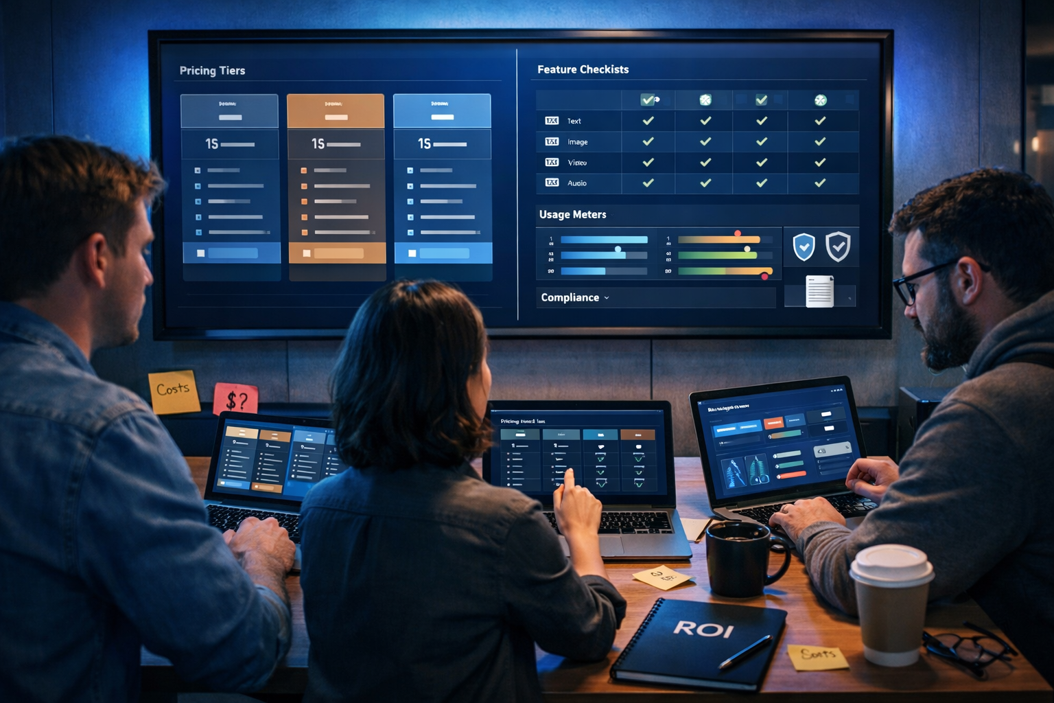 How do enterprise AI content platforms compare in pricing and features