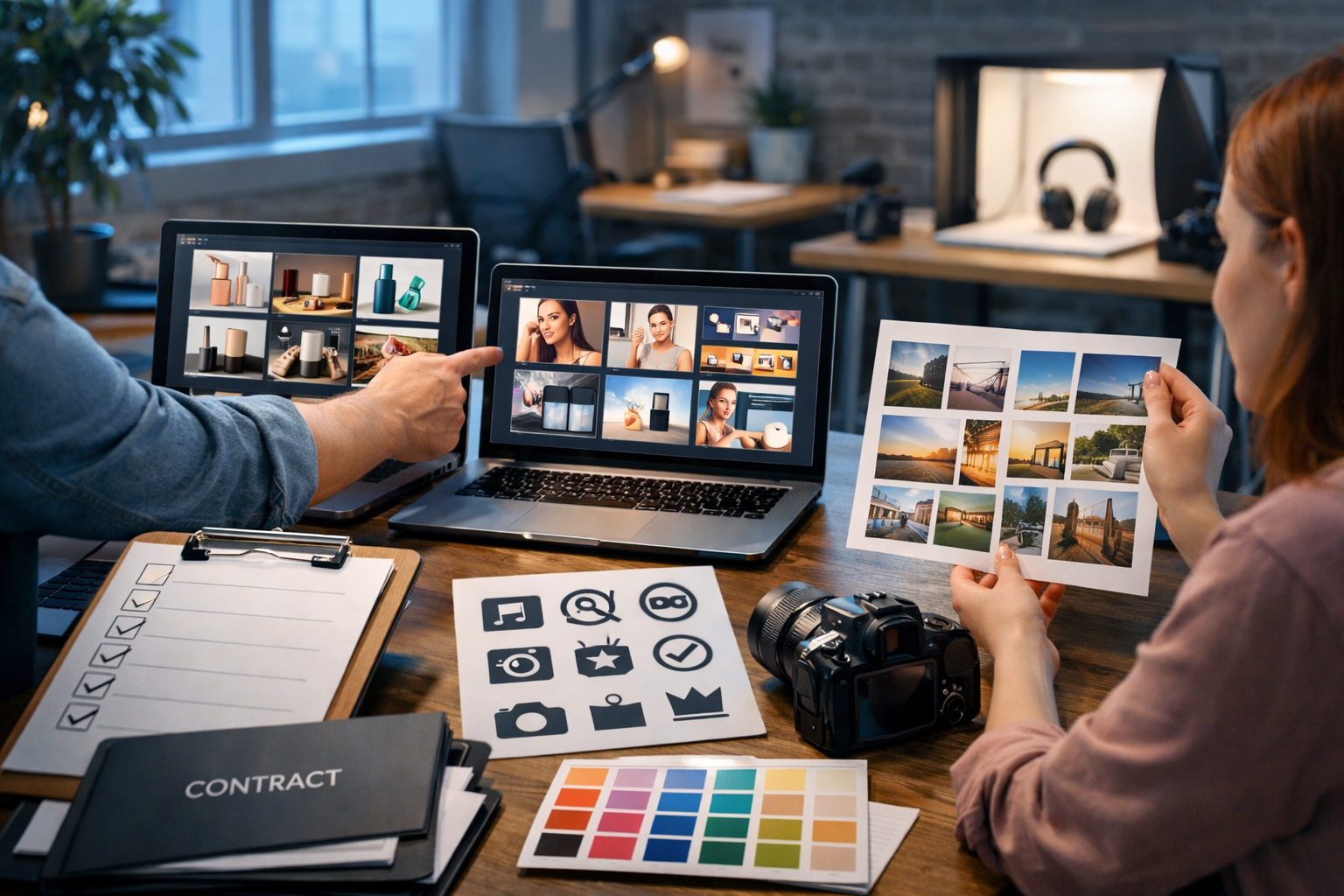 Where can I generate AI visuals with usage rights for business?
