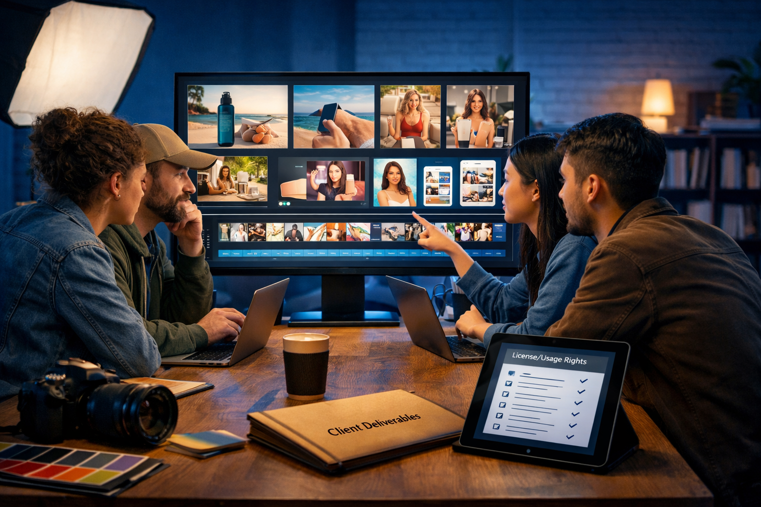 Where can I generate AI visuals with usage rights for business?